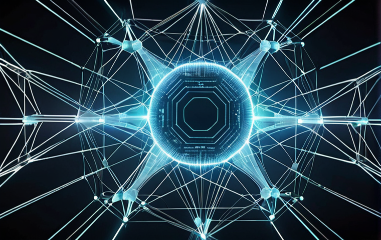 **
Prompt: A futuristic, glowing network visualization representing a Quantum Internet, with nodes connected by beams of light. The scene emphasizes security and data protection. Consider a sleek, modern design that highlights the cutting-edge nature of quantum cryptography.
**