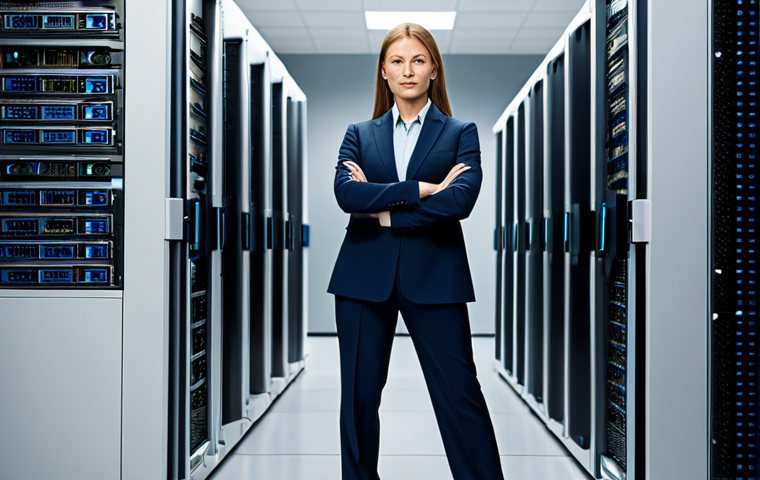 IBM Focus (Professional Environment)**

"A professional businesswoman in a modest business suit, standing confidently in front of a large IBM quantum computer, fully clothed, appropriate attire, safe for work, perfect anatomy, correct proportions, professional corporate photography, modern tech environment, high quality, family-friendly."

**