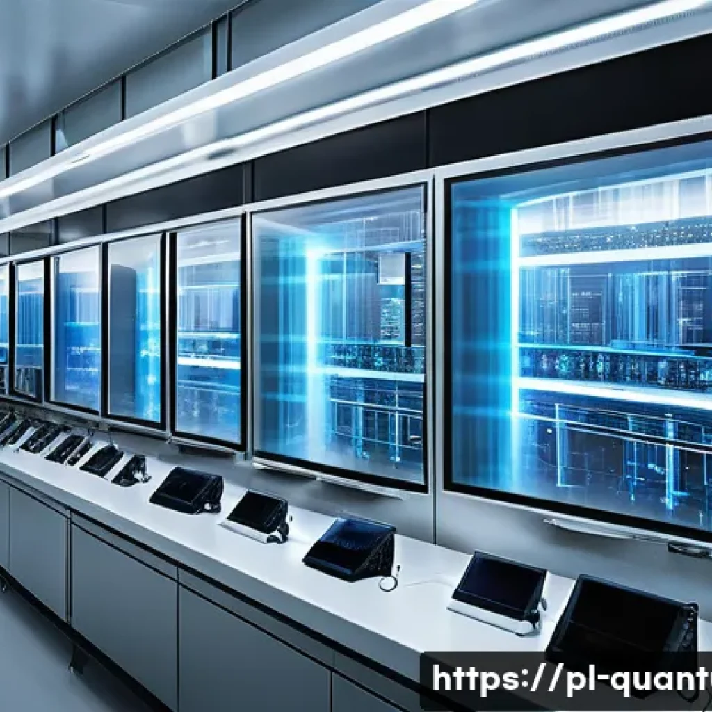 양자암호화의 단점 - **Prompt: Quantum Cryptography Lab - High Costs & Precision.**
"A photorealistic, highly detaile...