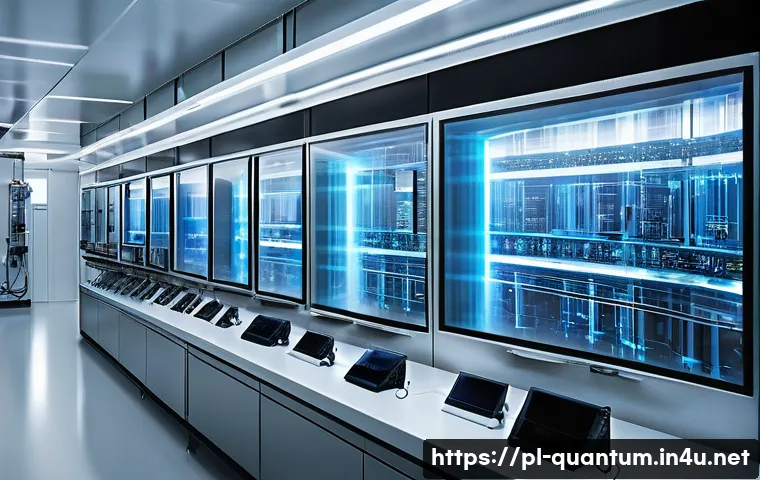 양자암호화의 단점 - **Prompt: Quantum Cryptography Lab - High Costs & Precision.**
    "A photorealistic, highly detaile...