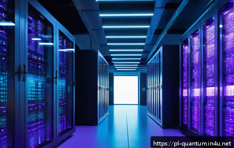 양자광학의 산업적 활용 - A futuristic quantum communication laboratory in Poland, showcasing advanced quantum key distributio...